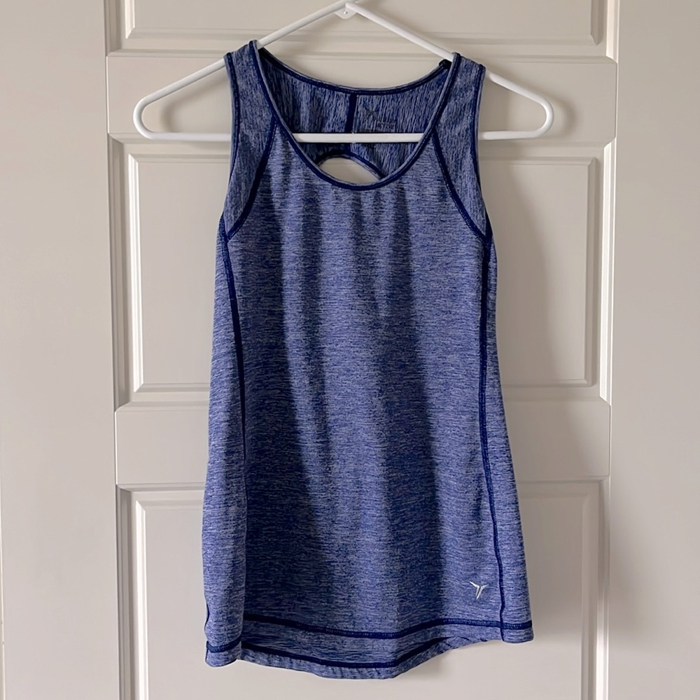 Old Navy blue athletic tank top, size small